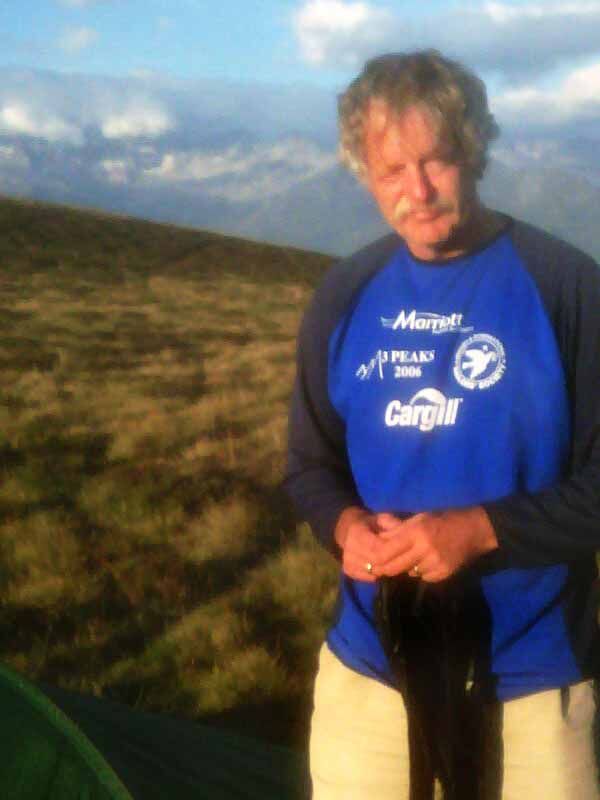 Dave Rogers pictured on the night after the storm.