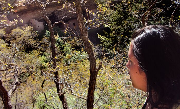Deanna on a hike in Mesa Verde National Park.