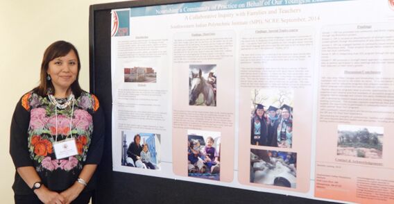 Danielle Lansing, an instructor at Southwestern Indian Polytechnic Institute (SIPI), a Tribal College in Albuquerque, New Mexico